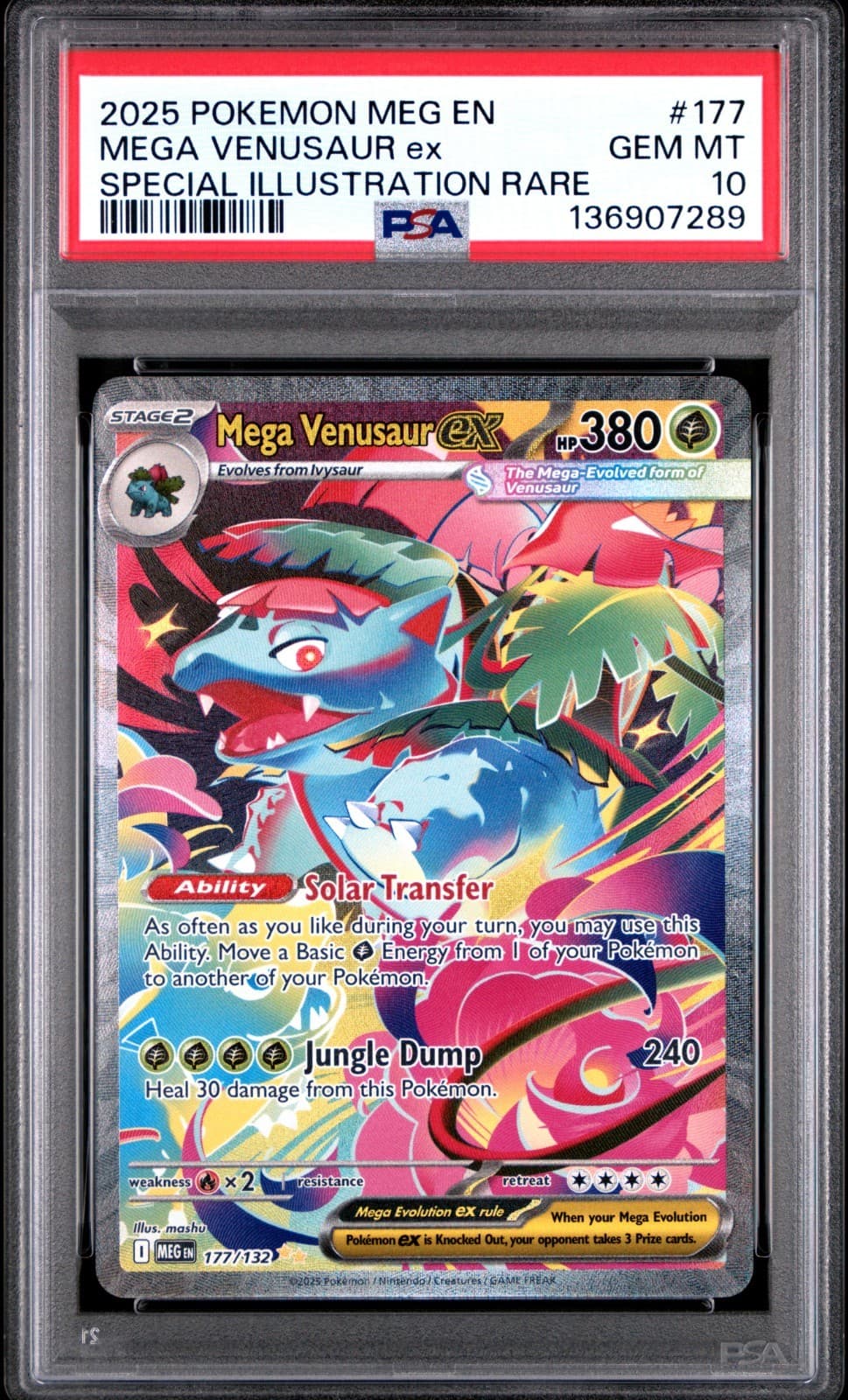 Mega Venusaur ex 177/132 - Special Illustration Rare - Mega Evolution - PSA 10