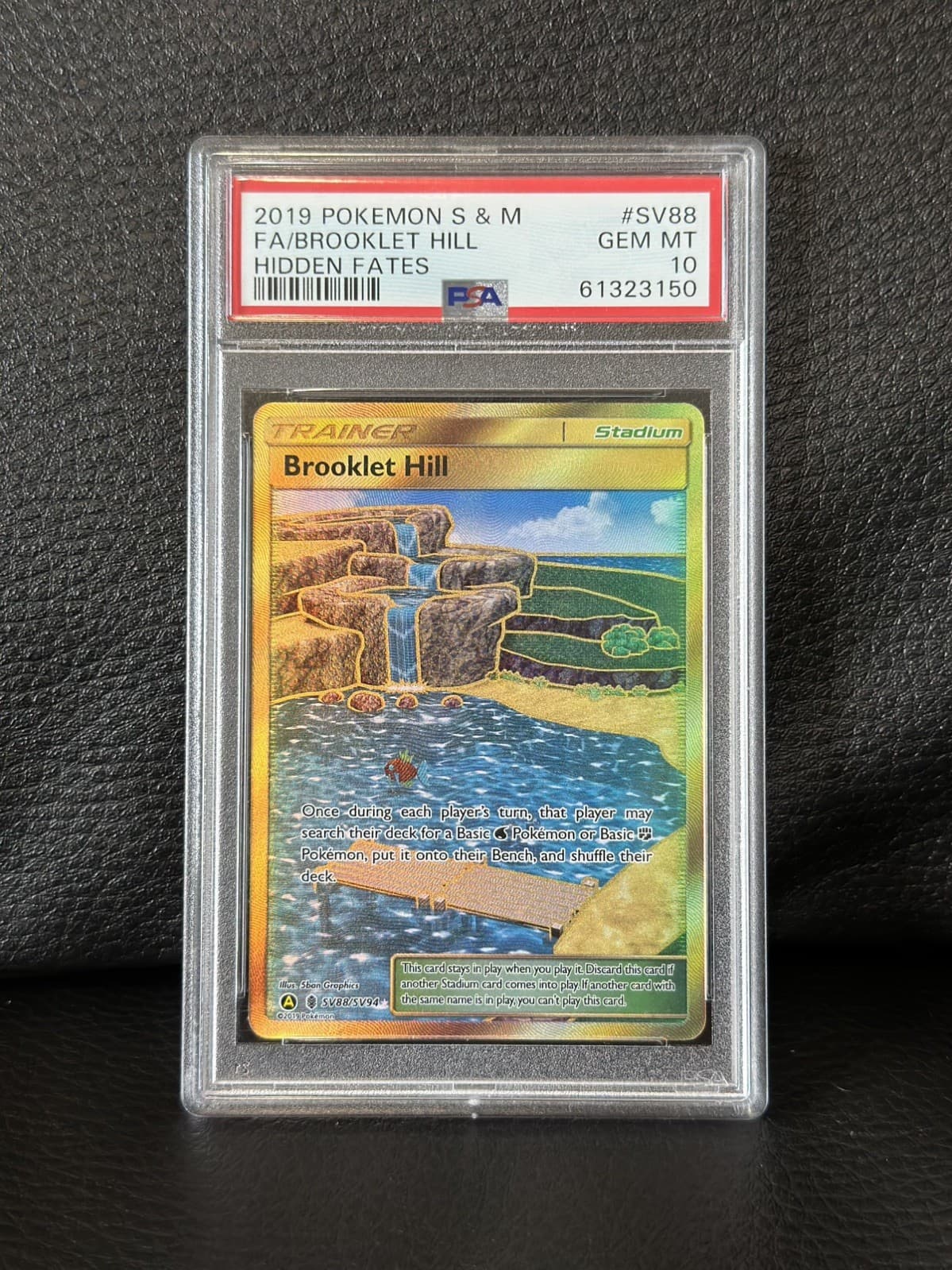 Pokémon TCG 2019 Brooklet Hill Hidden Fates Full Art #SV88 PSA 10