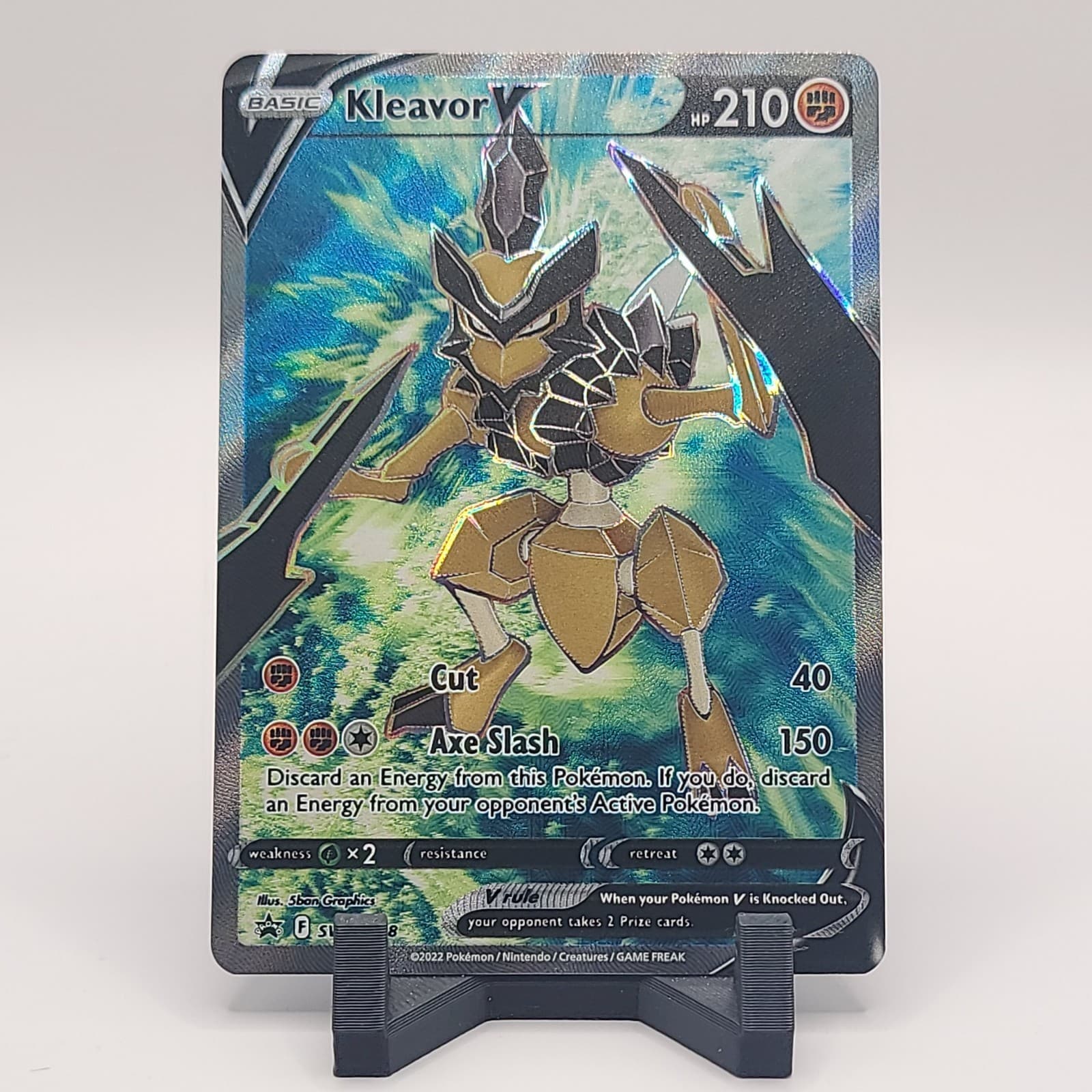Pokemon: Kleavor V SWSH248 Full Art Holo Rare Black Star Promo 2022 - MINT -F104