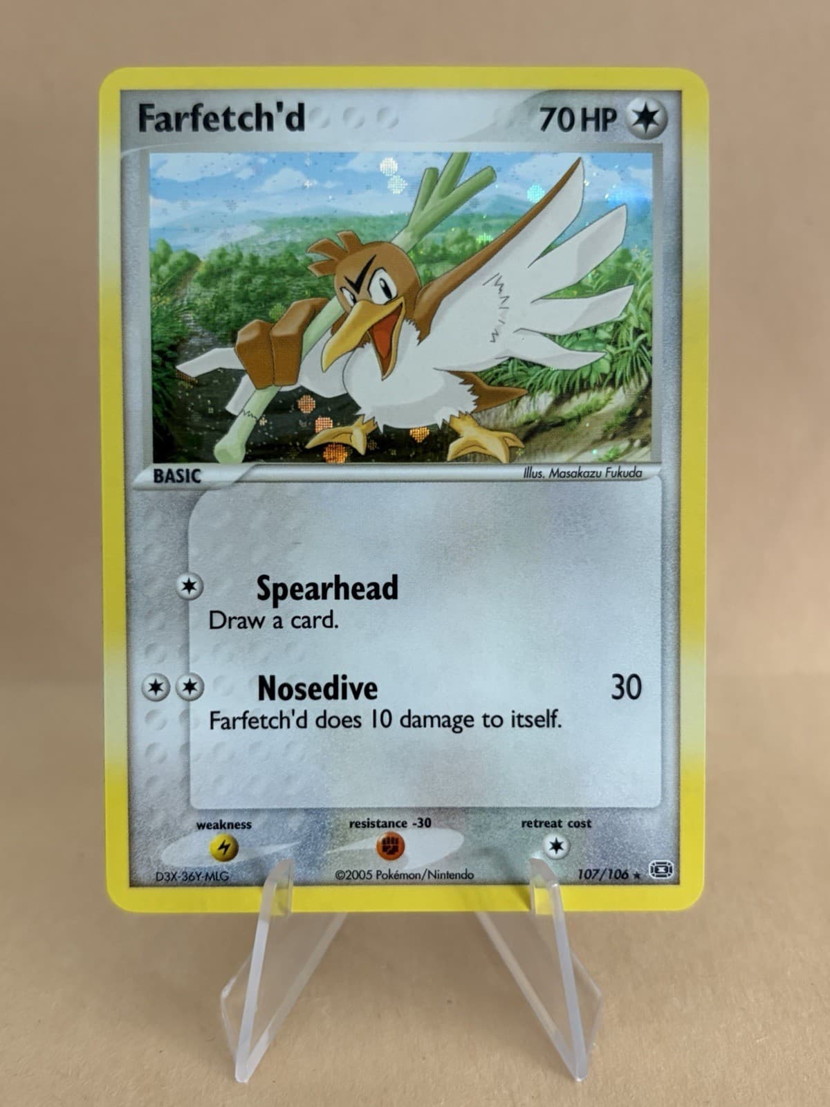 Pokemon Farfetch'd 107/106 Emerald Holo Secret Rare