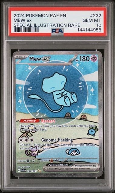 Mew ex 232/091 PSA 10 Bubble Mew - Paldean Fates