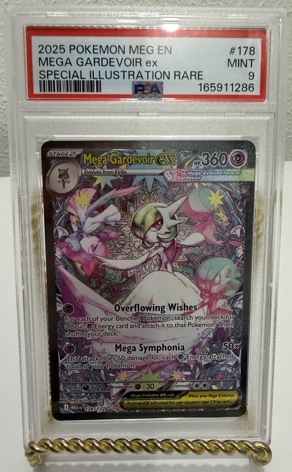 Mega Gardevoir ex 178/132 Me01: Mega Evolution Holo PSA 9