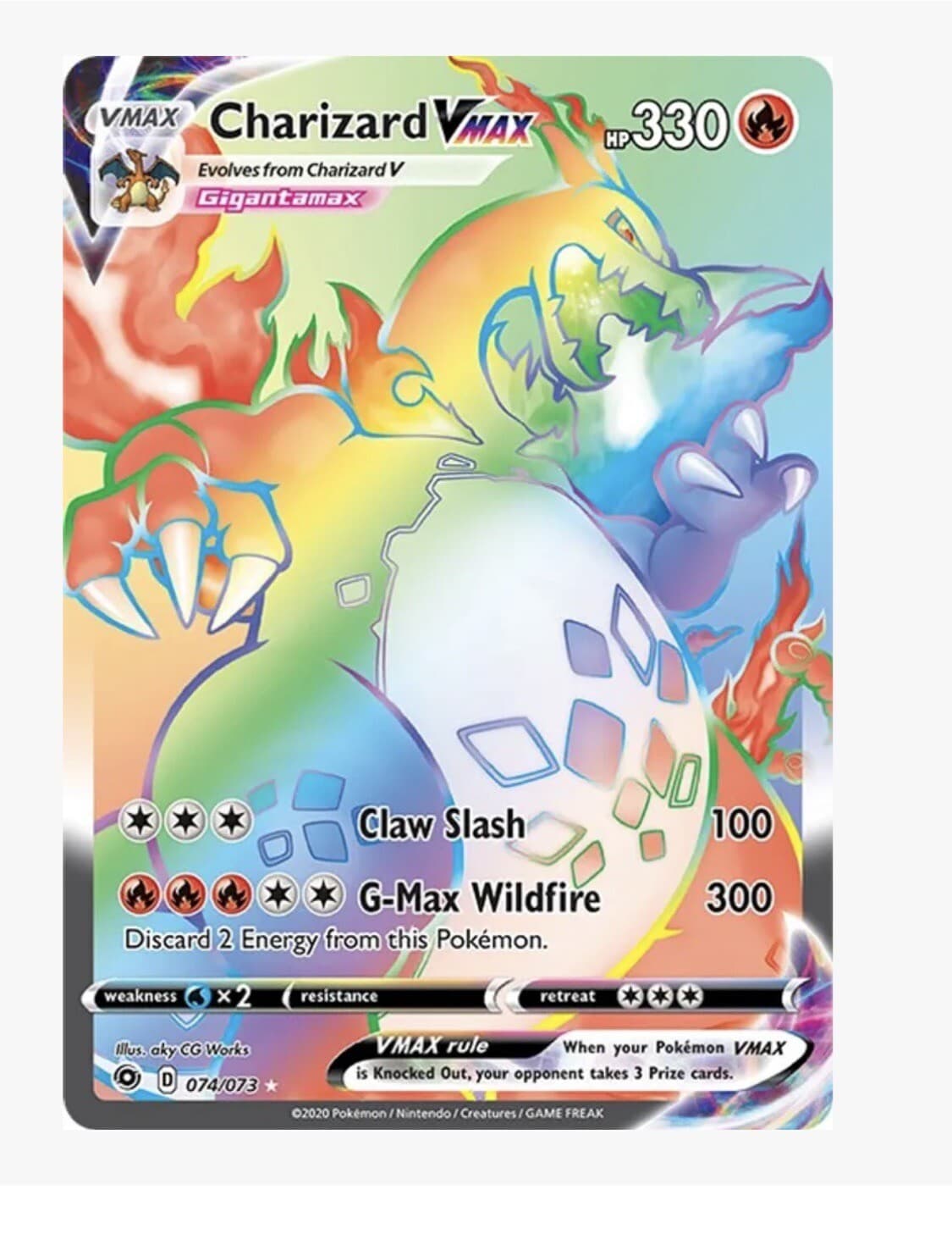 The Pokémon Company Charizard VMAX 074/073 Champion's Path Full Art Holo PSA 9