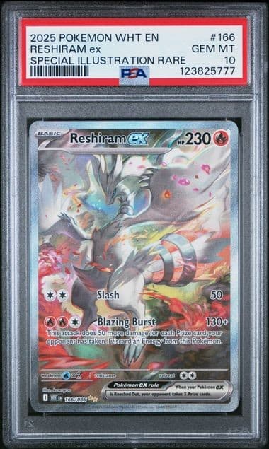 Pokemon Reshiram ex White Flare Special Illustration Rare #166 PSA 10 Gem Mint