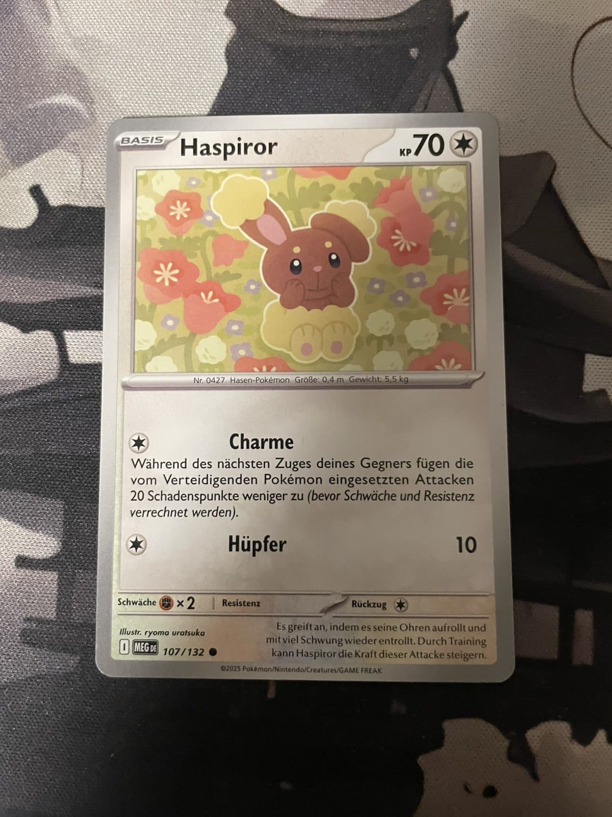 Haspiror 107/132 Normal Mega Entwicklung Pokemon Karte Deutsch Near Mint