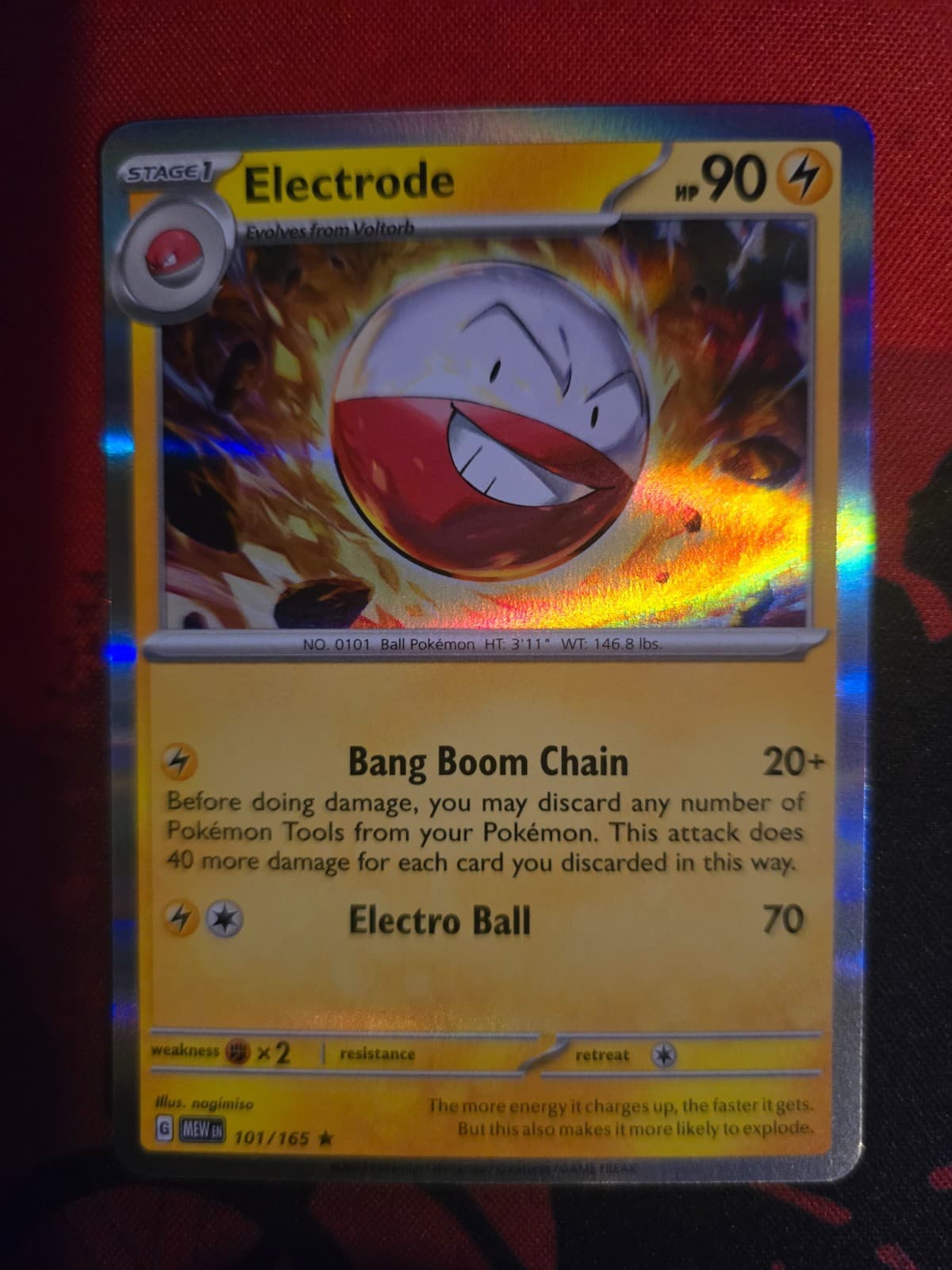 Electrode 101/165 Pokémon SV: Scarlet & Violet 151 Holo NM