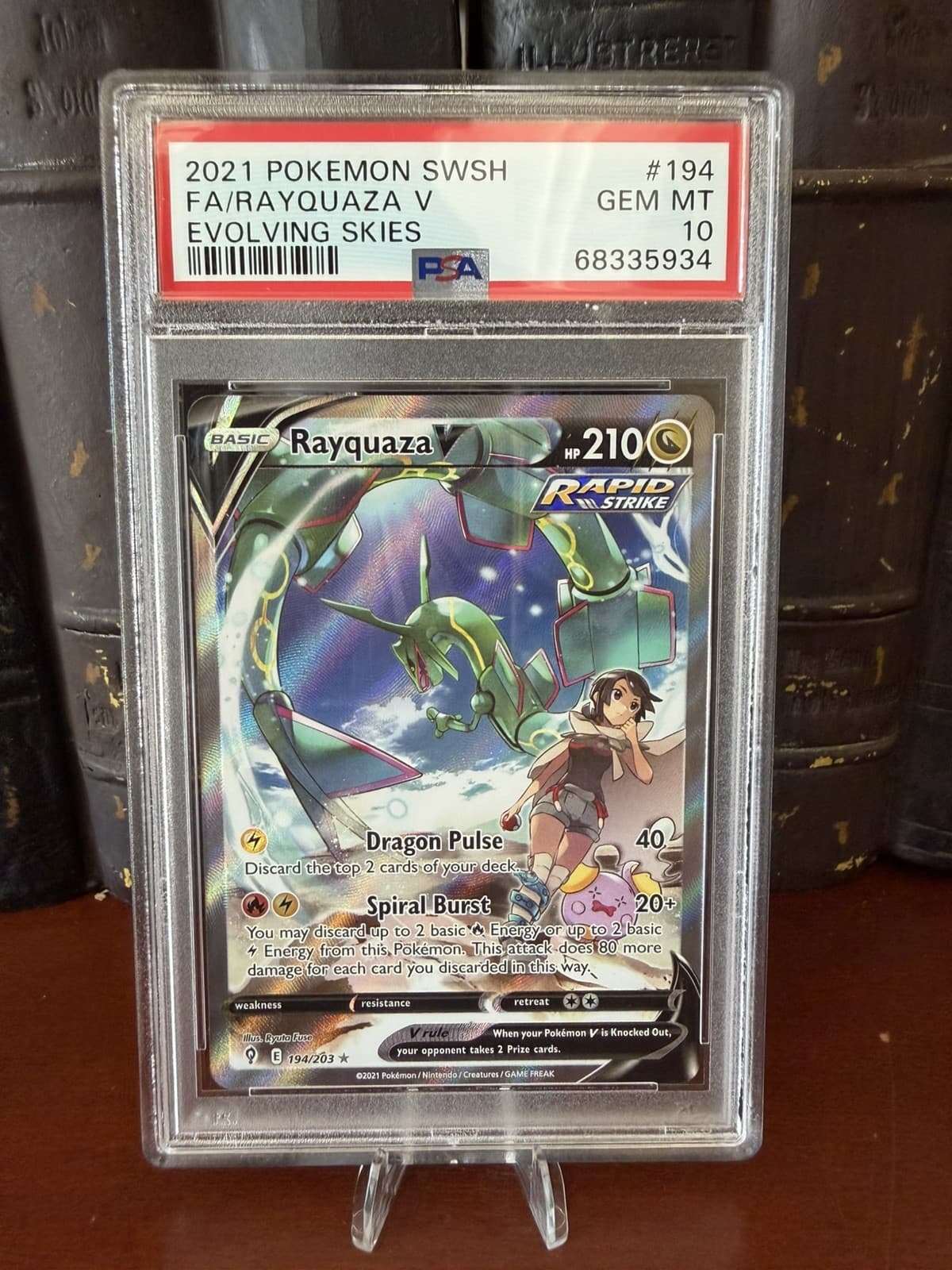 Pokémon Rayquaza v Alt Art Evolving Skies PSA 10 Gem Mint 194/203
