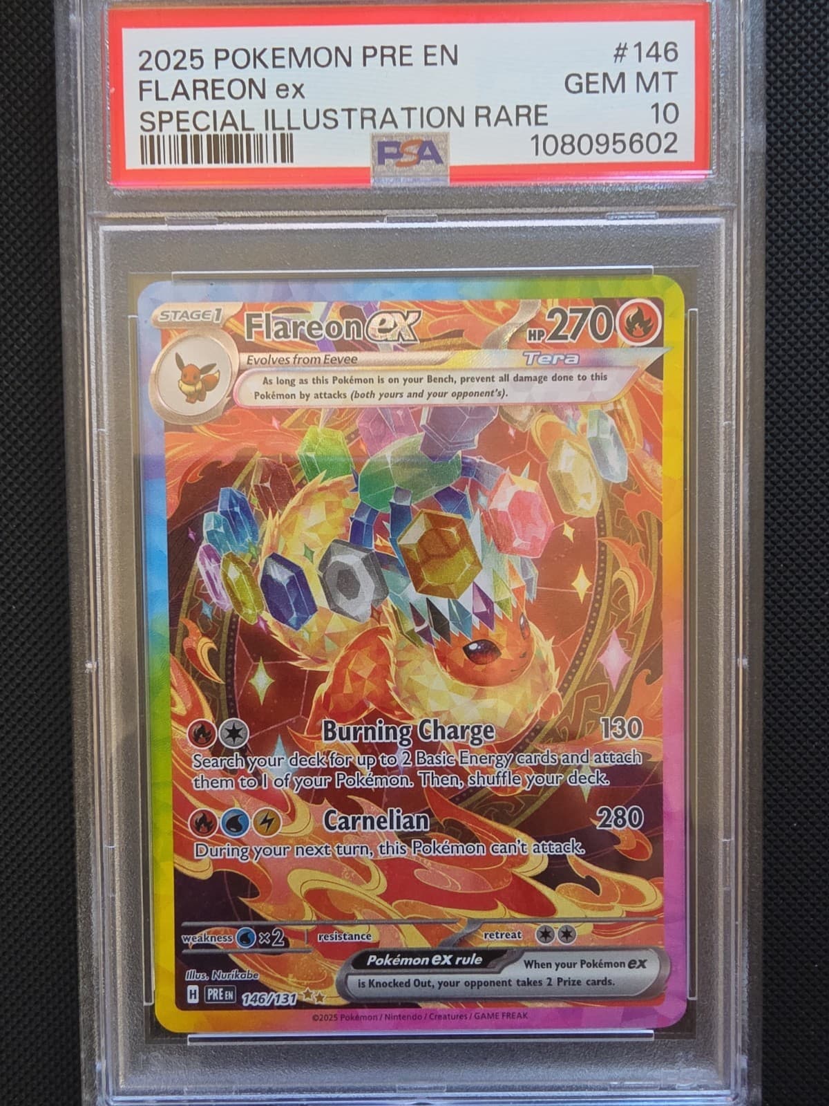 PSA 10 Flareon ex 146/131 Sv: Prismatic Evolutions Holo