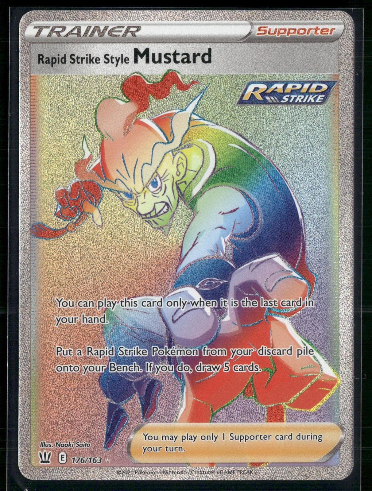 SWSH05: Battle Styles #176/163 Rapid Strike Style Mustard (Secret)