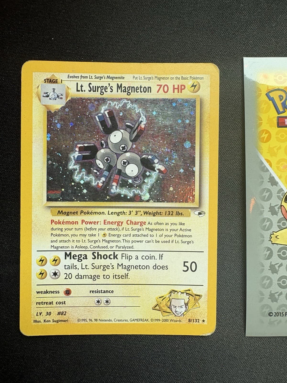 Pokemon Lt. Surge's Magneton Gym Heroes 8/132 Holo Rare 123🔥MP🔥