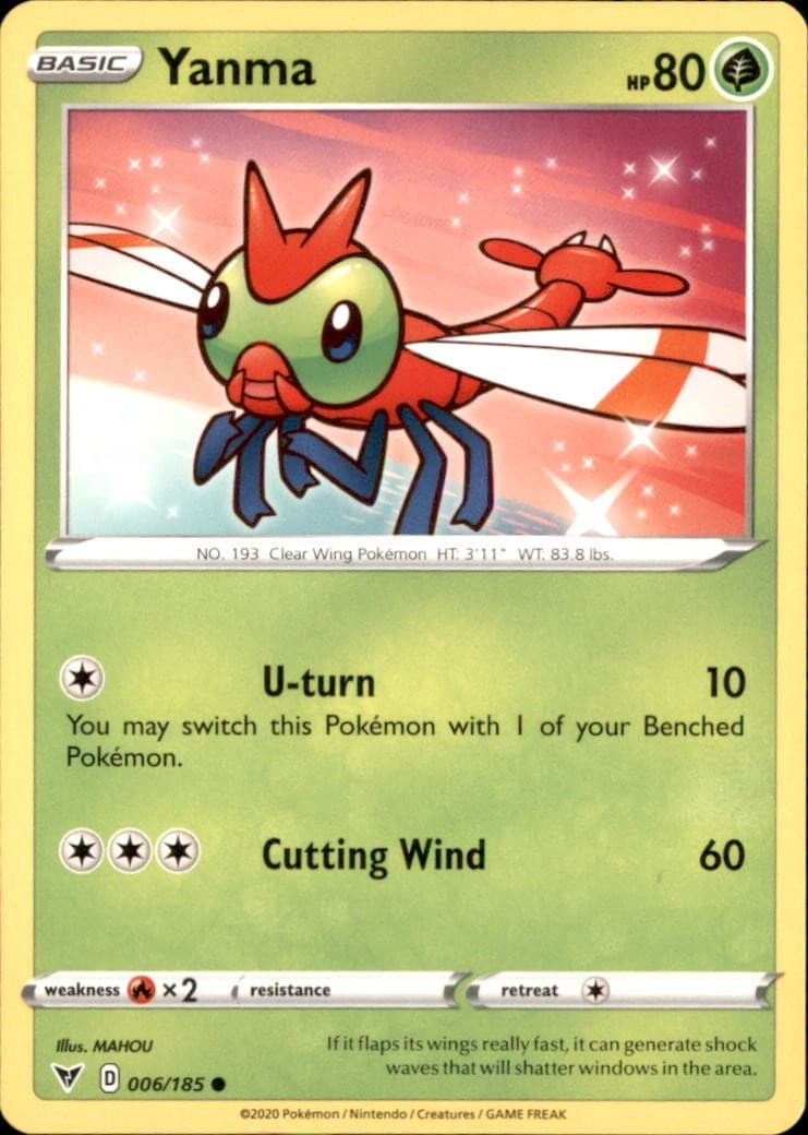 Yanma 006/185 Common Vivid Voltage Pokemon Near Mint