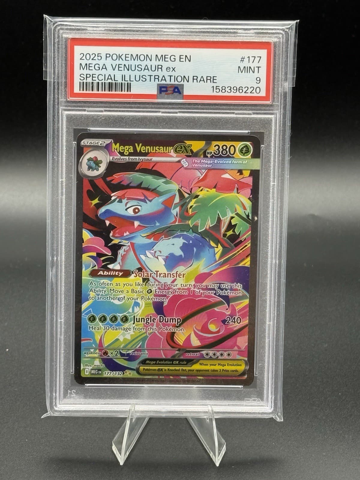 2025 Pokemon Mega Evolution Mega Venusaur EX SIR 177/132 PSA 9