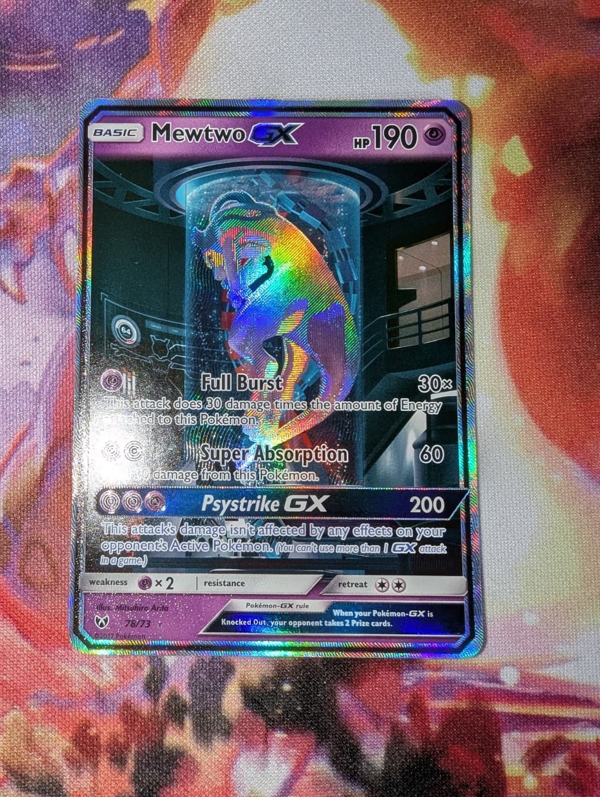 Pokemon Mewtwo GX (Secret) 78/73 Shining Legends MEWTUBE NEAR MINT