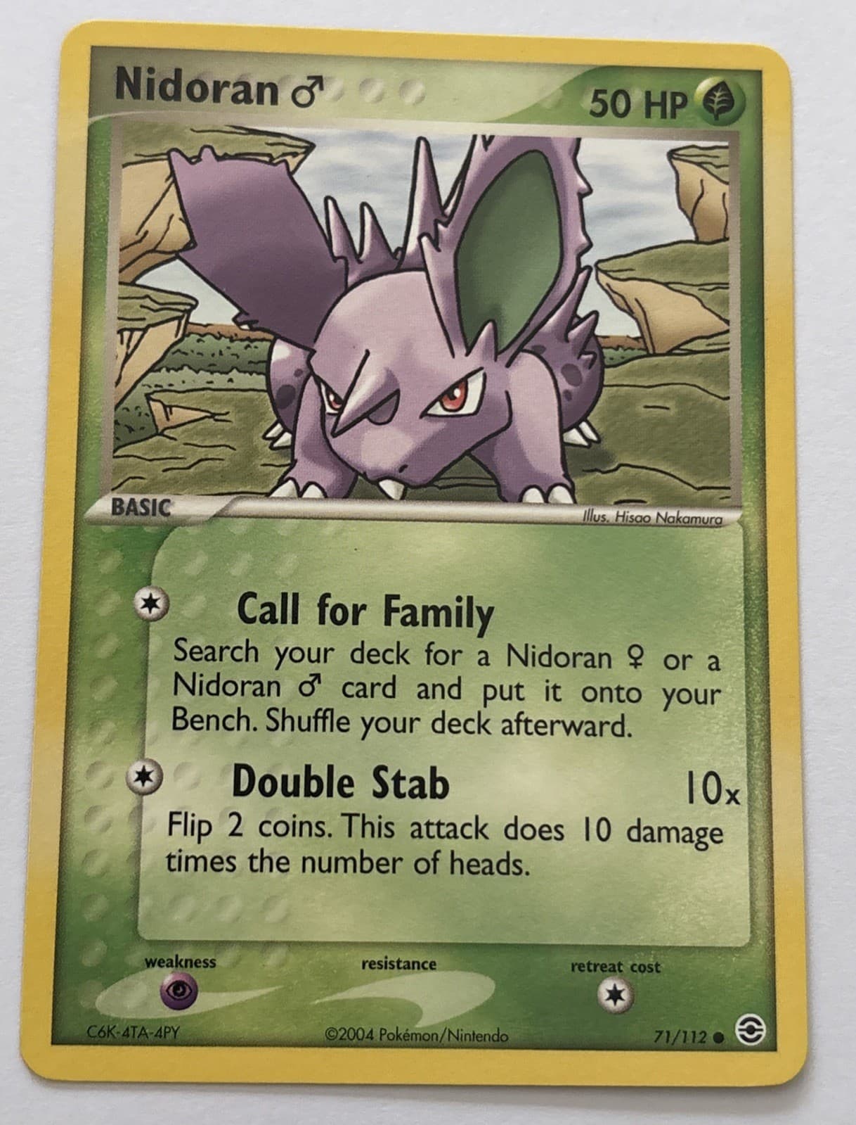 Nidoran M 71/112 Common FireRed & LeafGreen Pokemon TCG NM