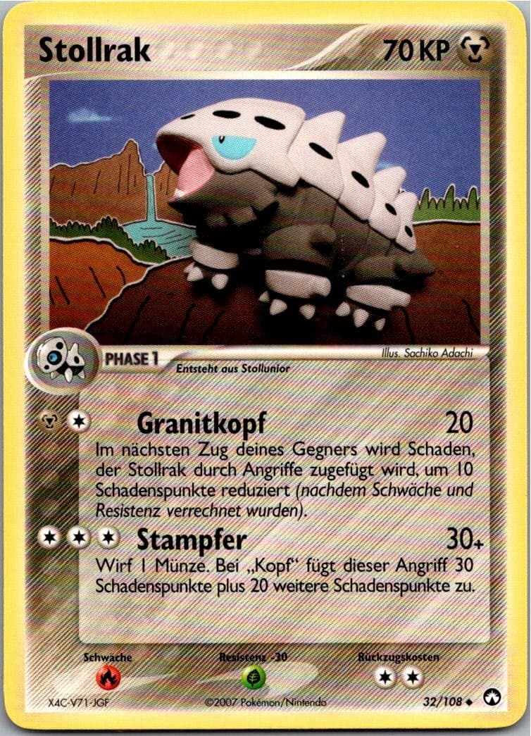 Pokémon Stollrak 32/108 EX Power Keepers 2007 Deutsch
