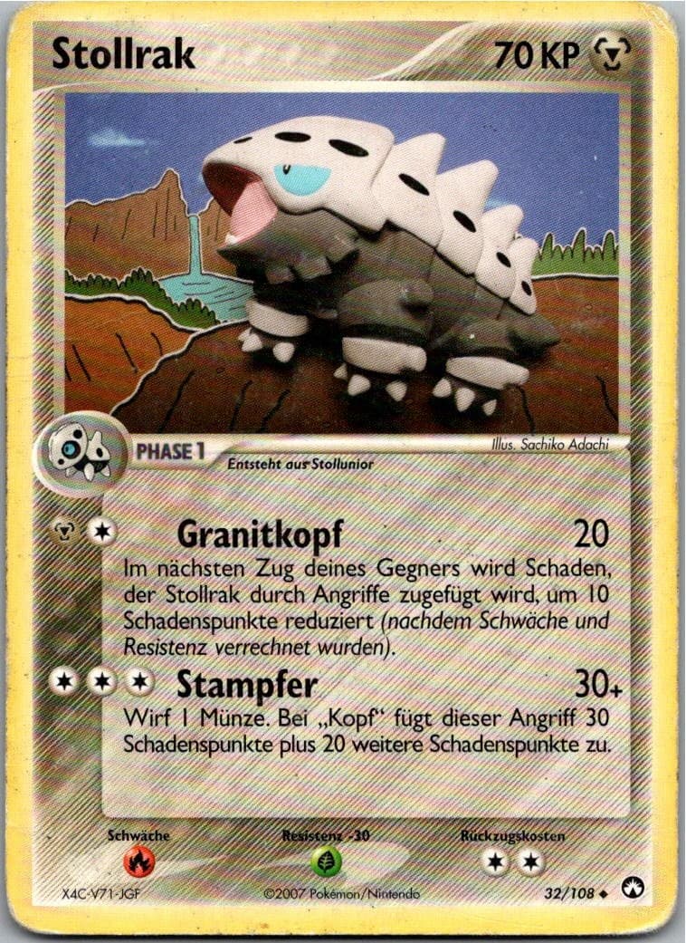 Pokémon Stollrak 32/108 EX Power Keepers 2007 Deutsch