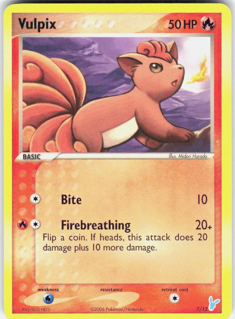 Vulpix 7/12 EX Trainer Kit 2 Minun Pokemon