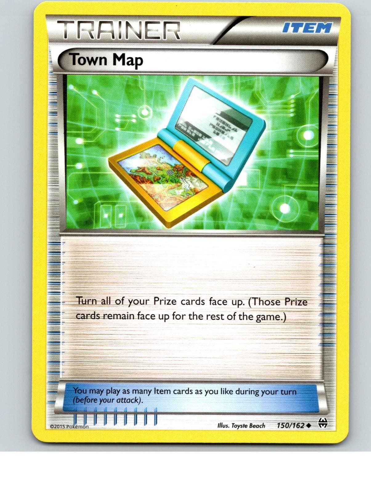 Town Map 150/162 Uncommon BREAKthrough Pokemon Near Mint