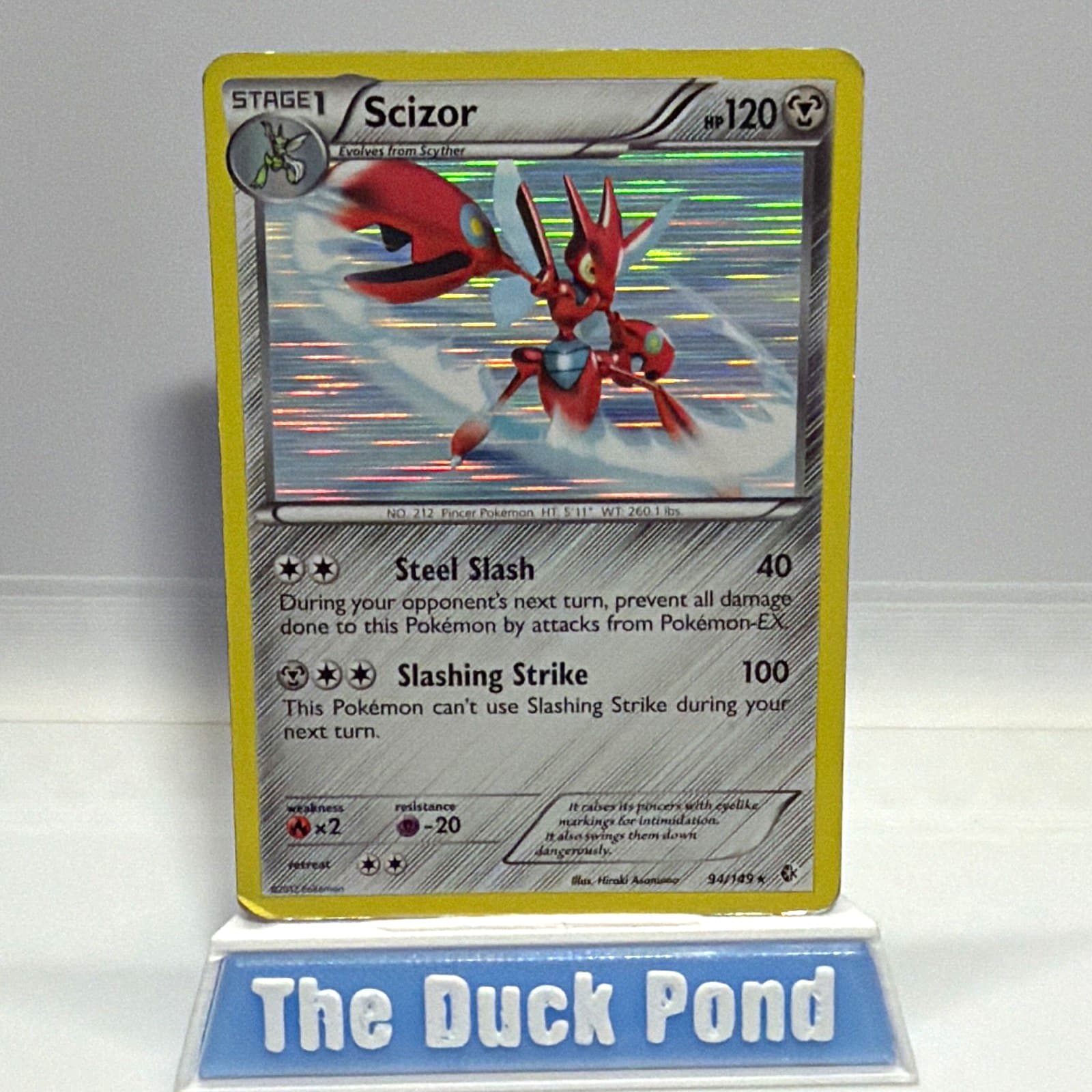 Scizor 94/149 Boundaries Crossed Holo Rare HP 120 English Ills. Hiroki Asanuma