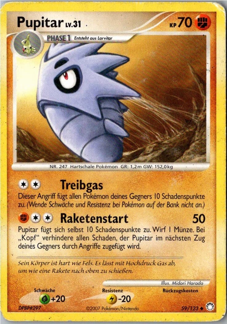 Pokemon Pupitar 59/123 Geheimnisvolle Schätze Deutsch