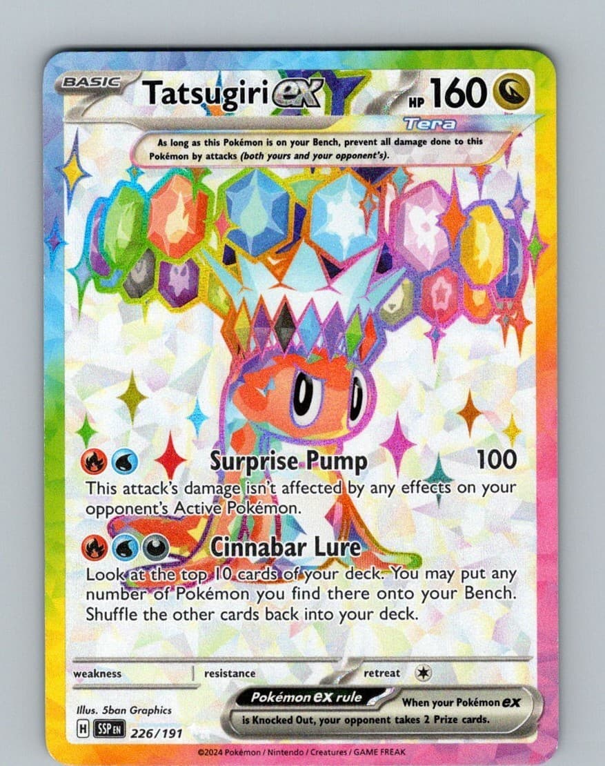 Tatsugiri ex Ultra Rare Dragon Pokemon TCG SV08: Surging Sparks NM 226/191