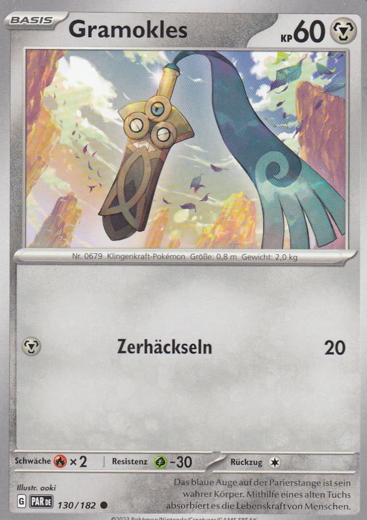 Gramokles 130/182 Paradoxrift Pokemon Karte Deutsch