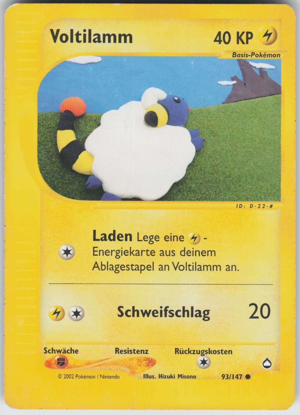 Voltilamm - Aquapolis - 93/147 - Pokemon Karte - Deutsch
