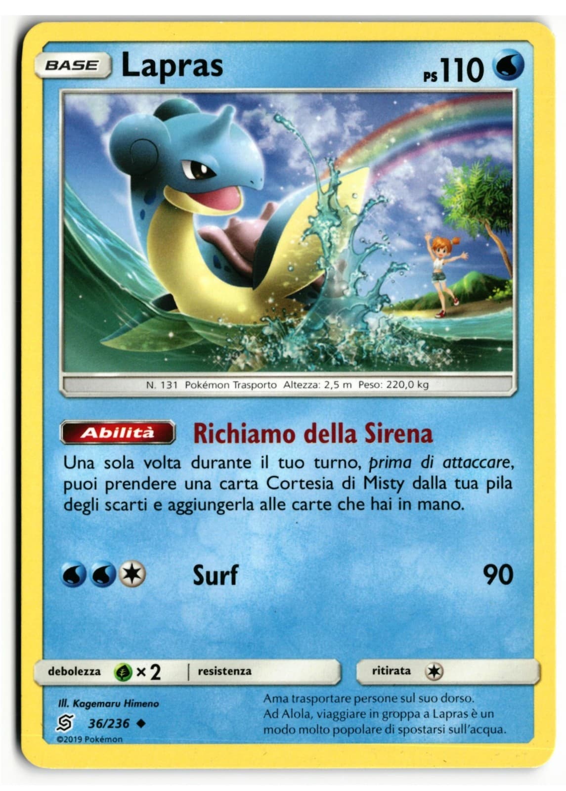 Pokémon Lapras 36/236 Sintonia Mentale ITA Near Mint Non Comune UNM Italiano