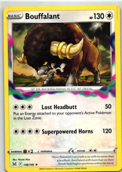 Pokemon Bouffalant 148/196 Lost Origin Rare Lightly Played