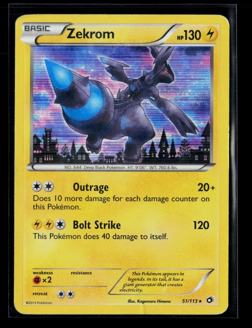 Pokemon 2013 Legendary Treasures Zekrom #51/113