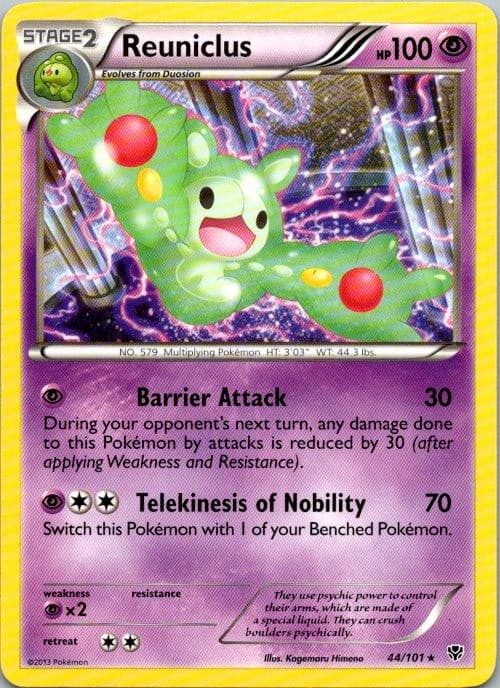 Reuniclus 44/101 Rare Plasma Blast Pokemon Lightly Played