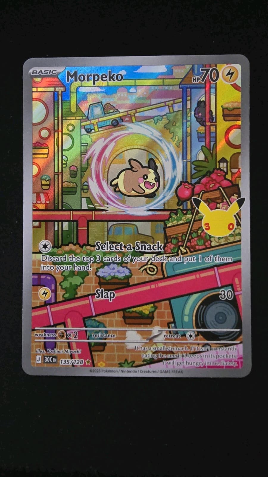 Pokemon Morpeko ME: 30th Celebration 135/128 Holo