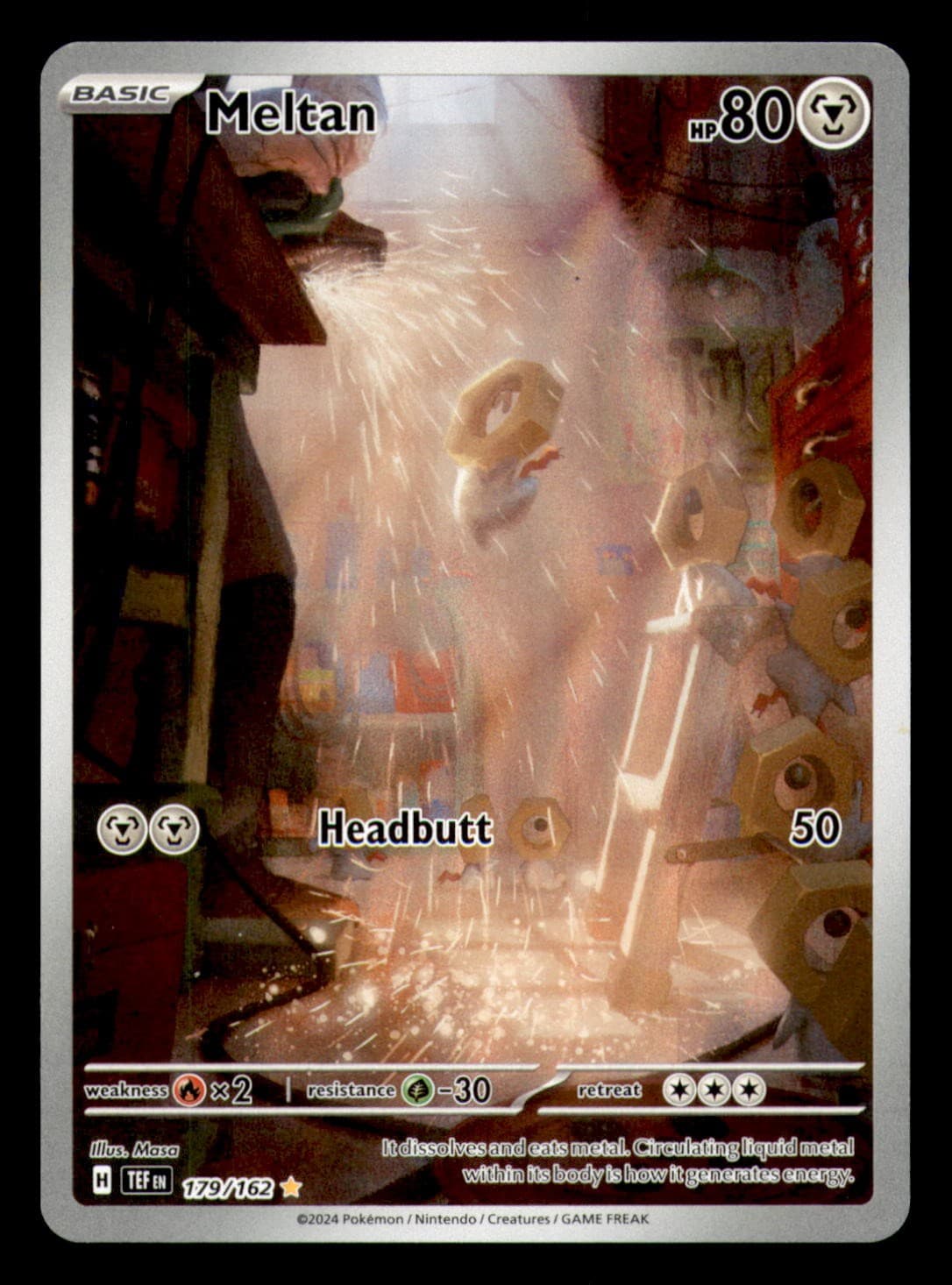 Meltan 179/162 Illustration Rare Temporal Forces Pokemon Holo Near Mint