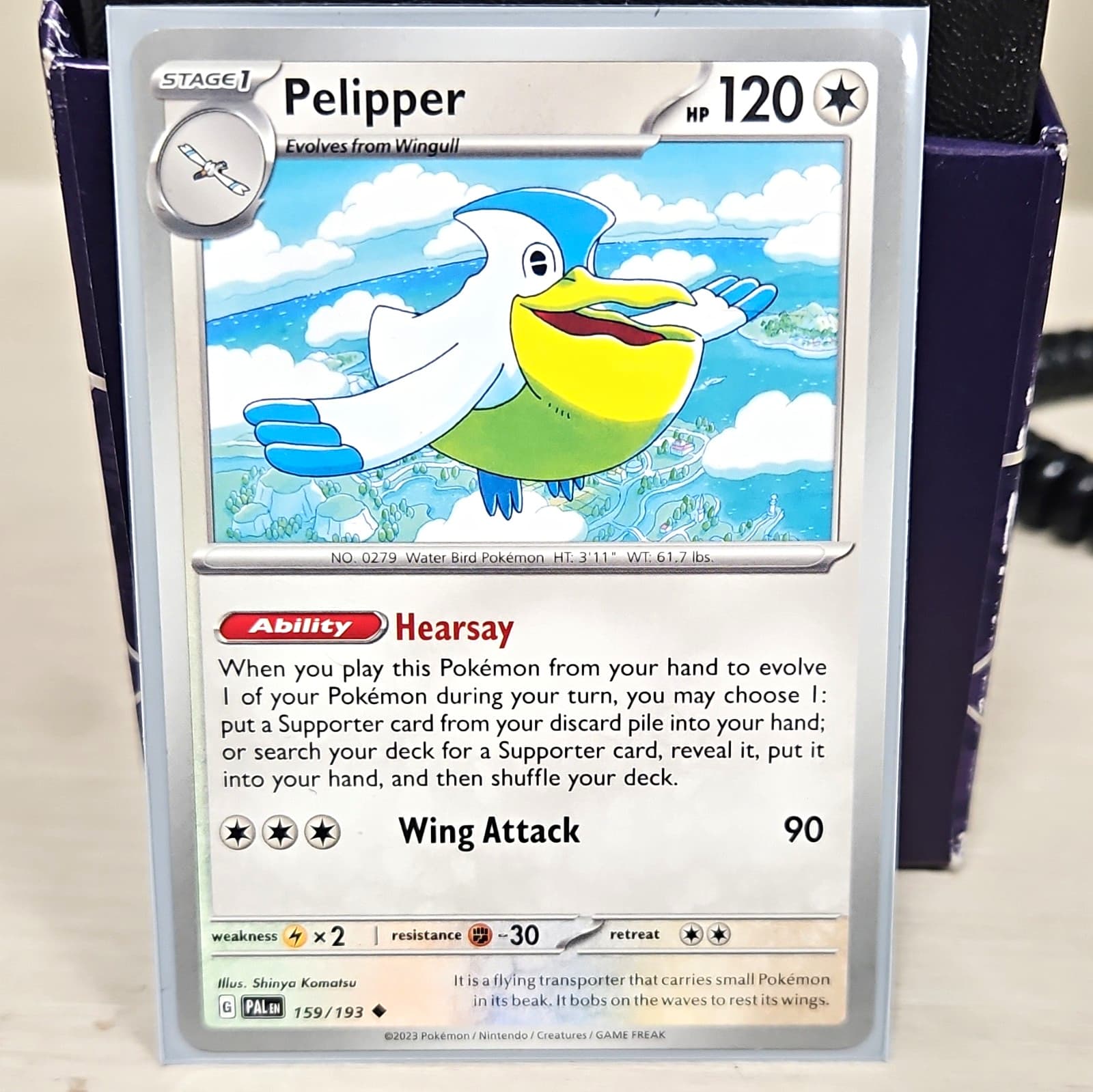 Pokemon Pelipper 159/193 Paldea Evolved Regular Uncommon Stage 1 English 2023