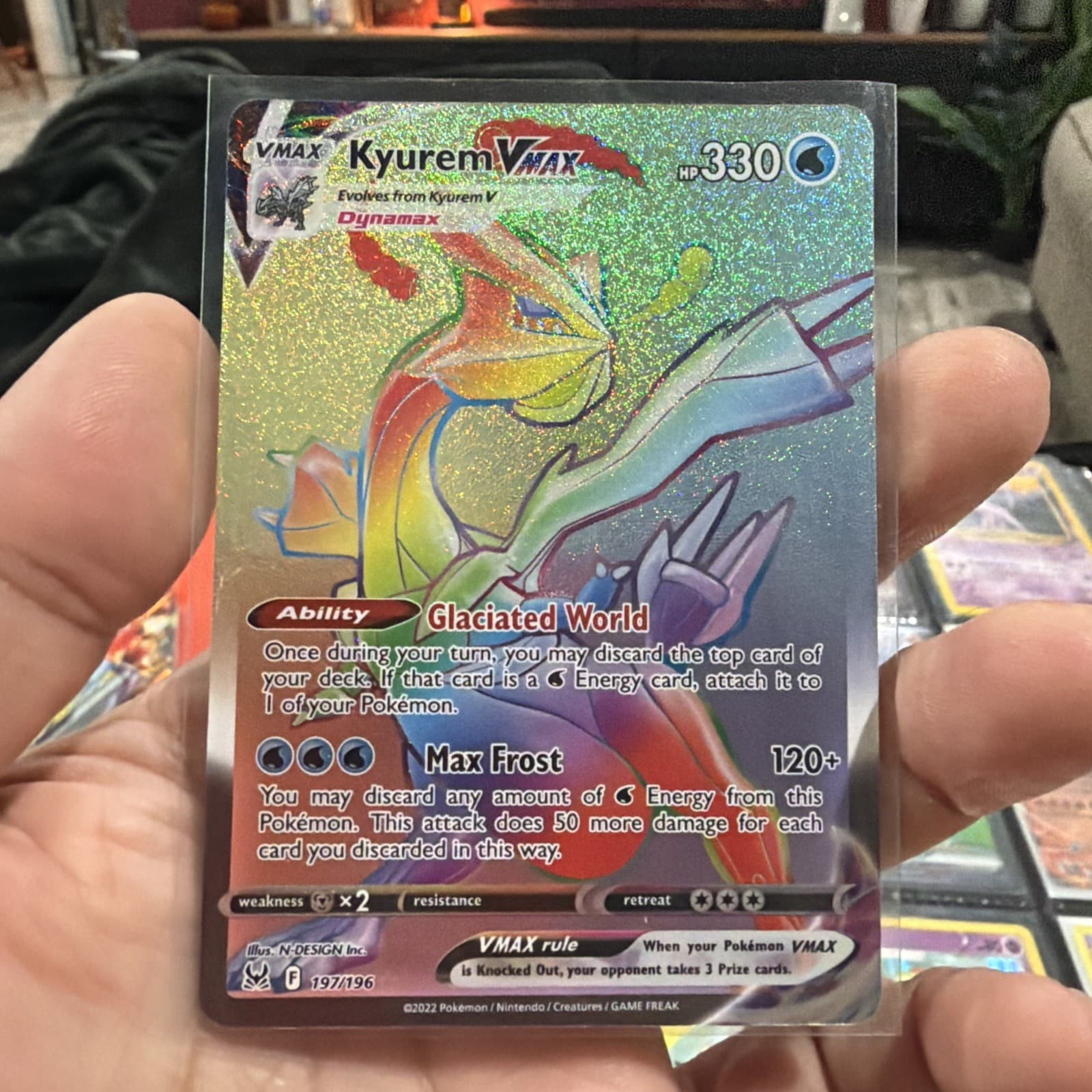 🔰 Pokemon TCG Kyurem VMAX 197/196 Lost Origin Secret Rare Full Art Holo 2022