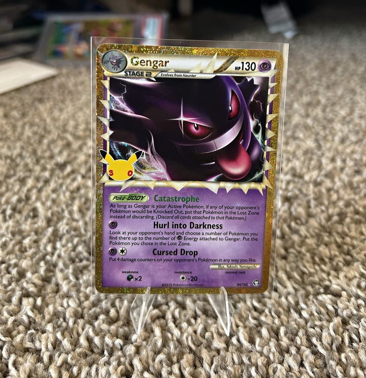 Pokemon TCG Triumphant Gengar 94/102 EN 2010 Holo Rare 130 HP