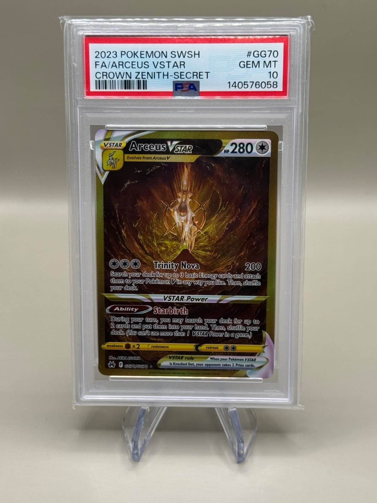 2023 Pokemon TCG Arceus VSTAR GG70/GG70 Crown Zenith PSA 10 Gem Mint