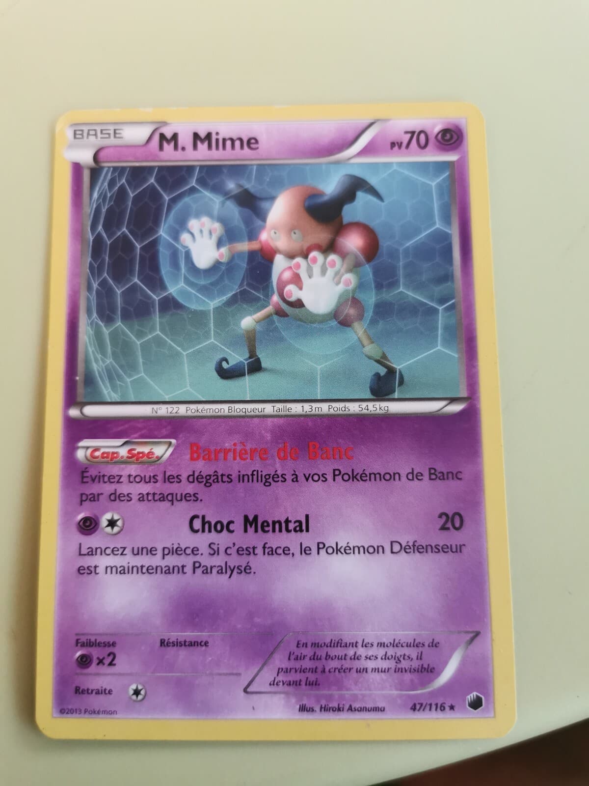Pokémon M. Mime 47/116 PV 70 glaciation plasma 