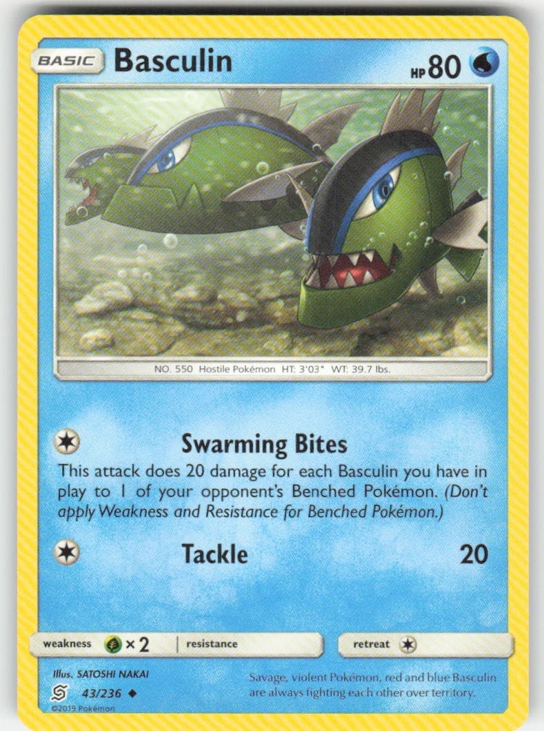 Basculin 43/236 SM - Unified Minds Pokemon TCG LP