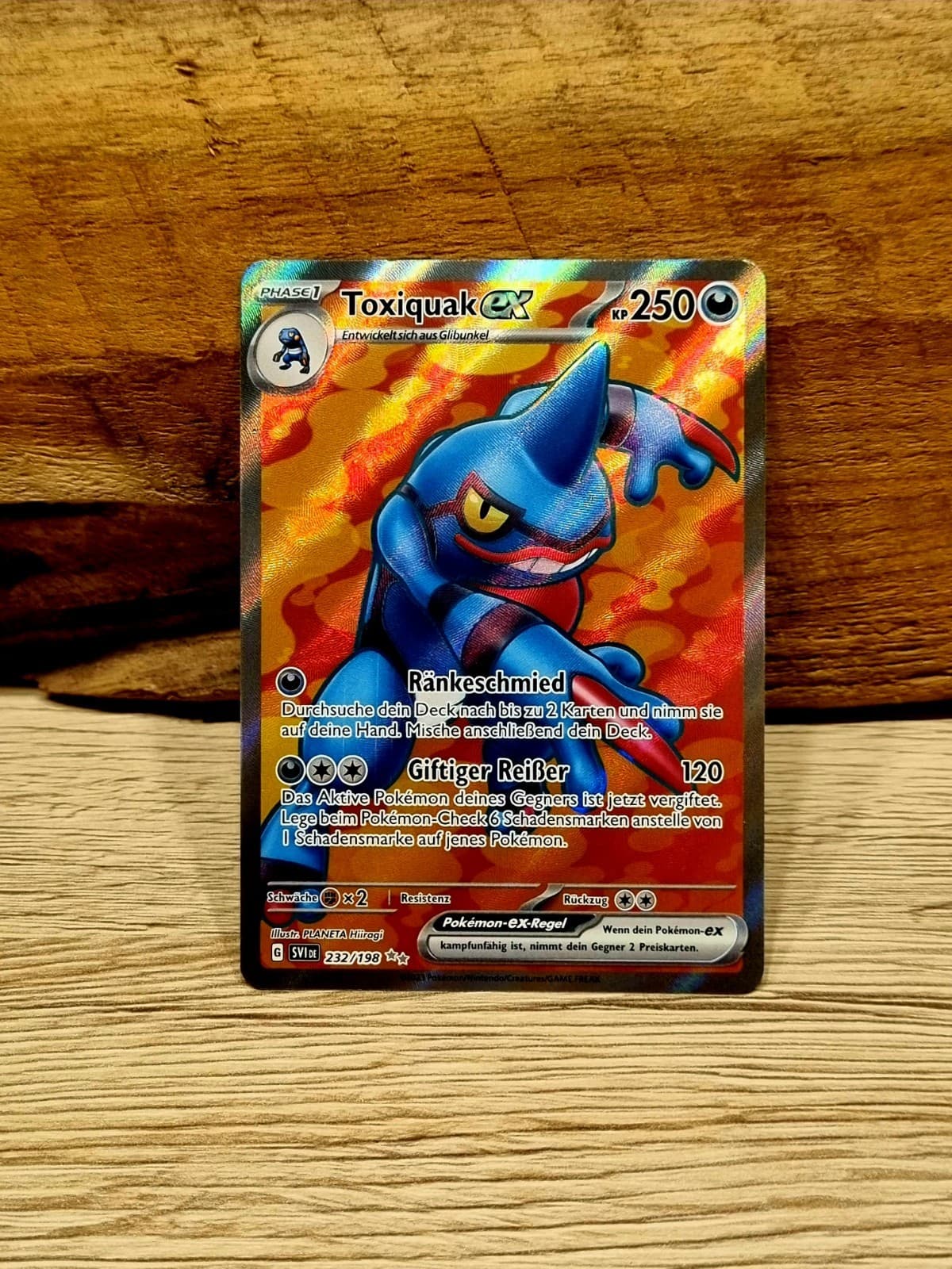 Pokemon Karte Toxiquak EX 232/198 Karmesin & Purpur | Near Mint | Deutsch