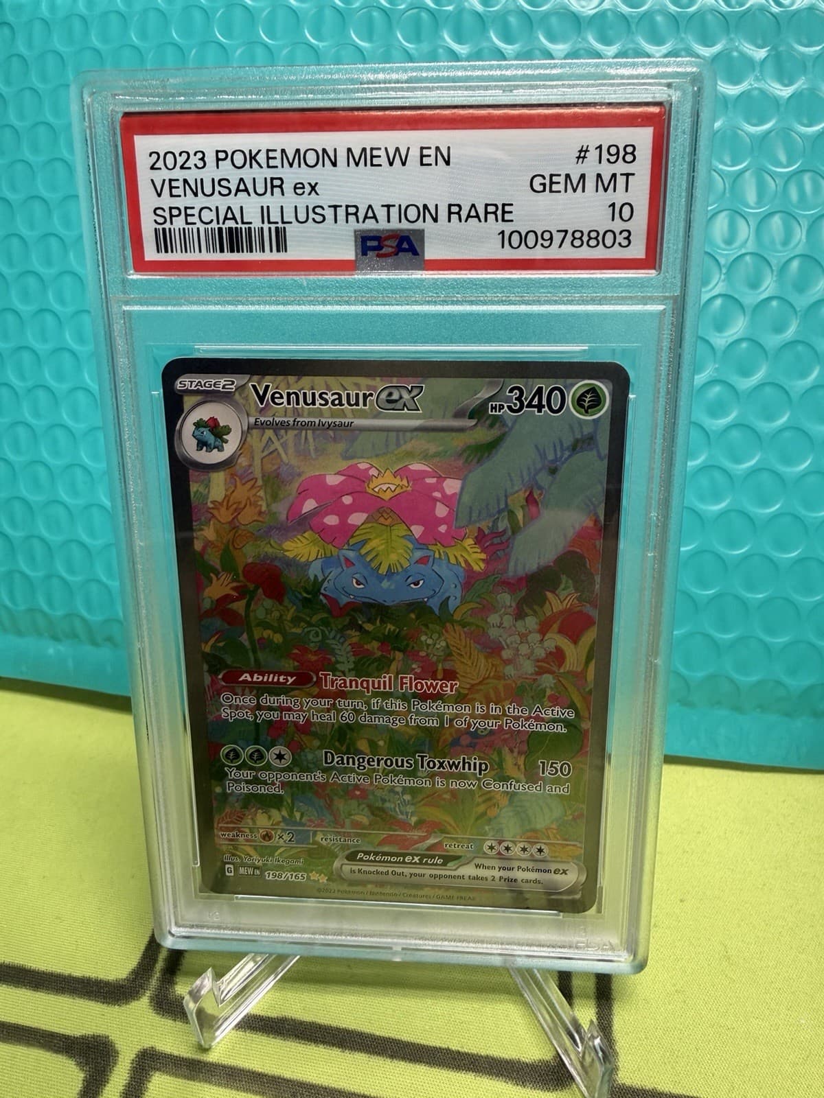 2023 POKEMON MEW EN SPECIAL ILLUSTRATION RARE #198 VENUSAUR EX PSA 10