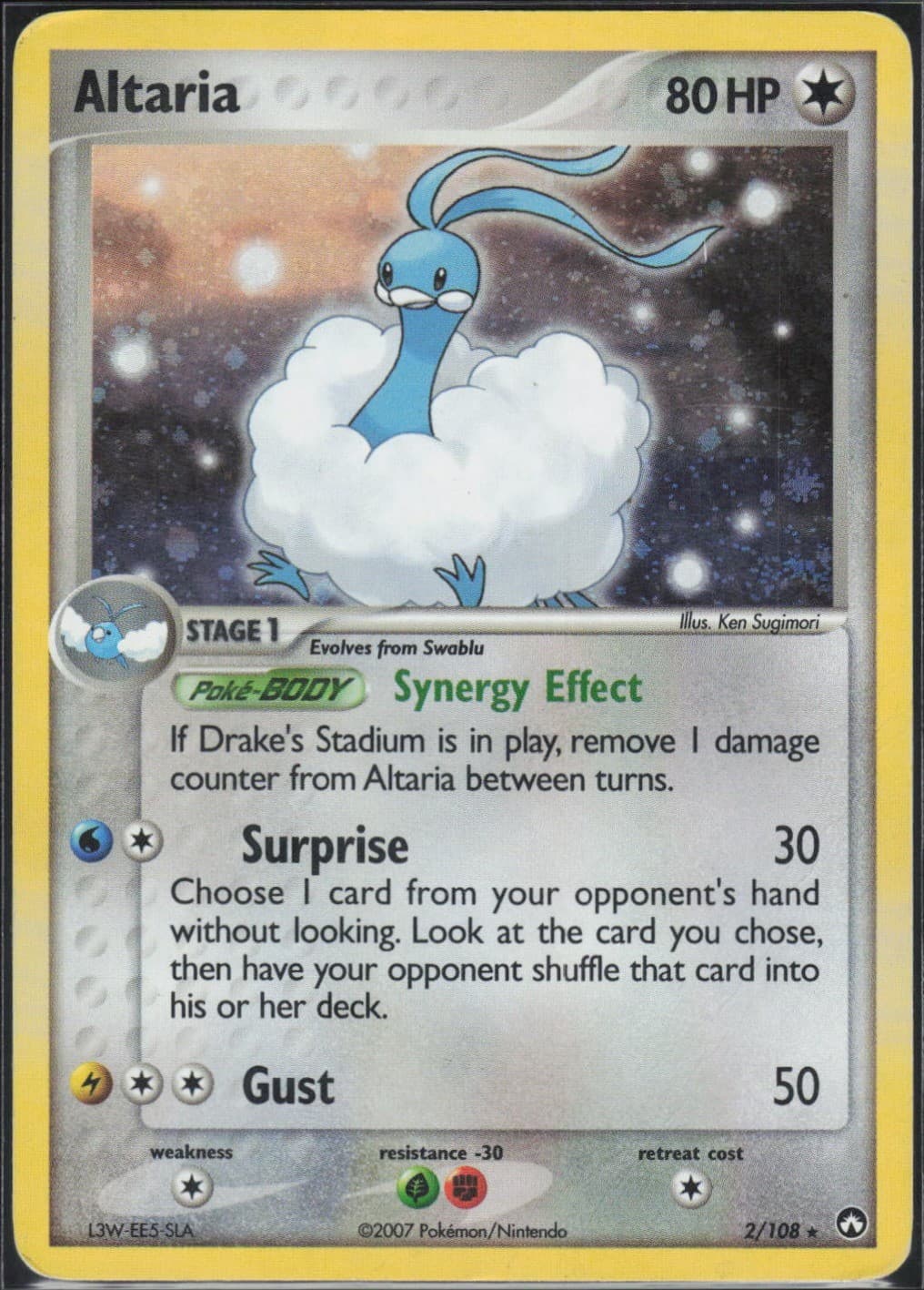 Altaria 2/108 Holo Pokemon TCG Power Keepers HP
