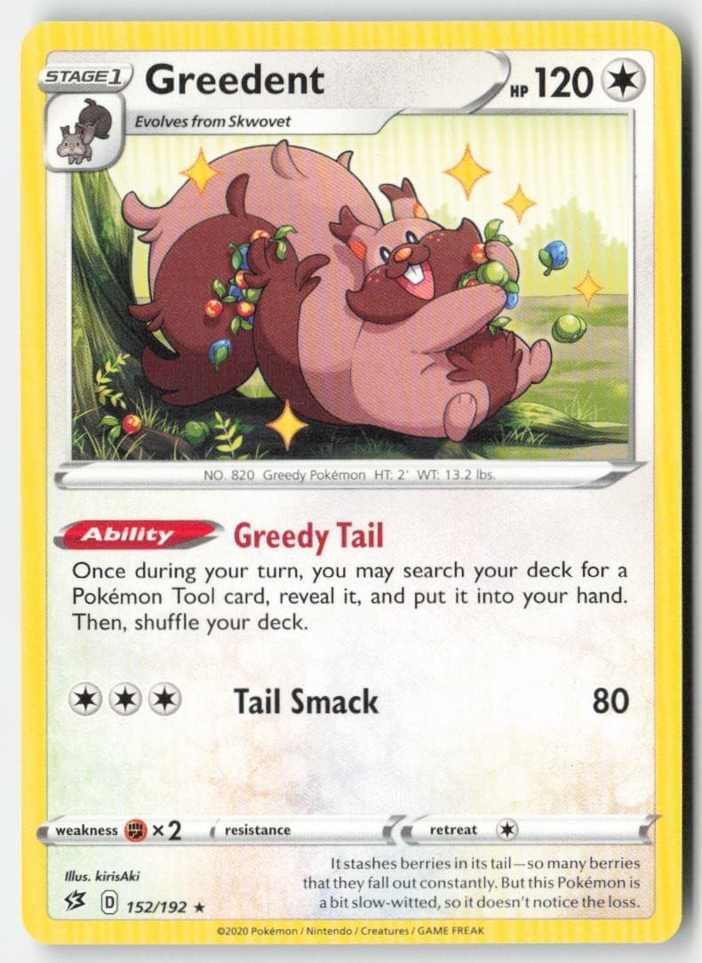 Greedent 152/192 Rare MP Regular - Rebel Clash