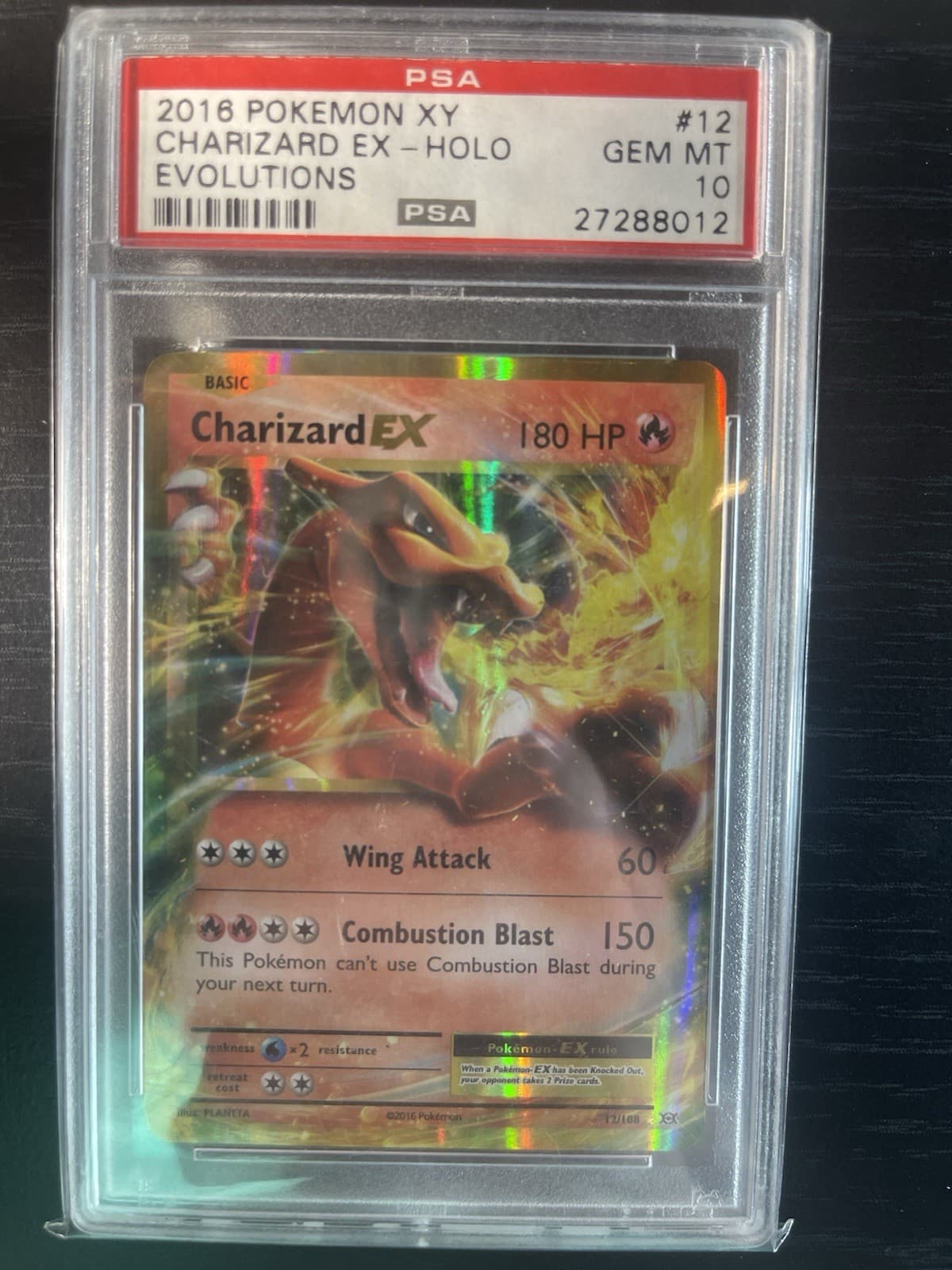 Pokémon Charizard EX Evolutions Holo Ultra Rare #12/108 PSA 10 2016 English TCG