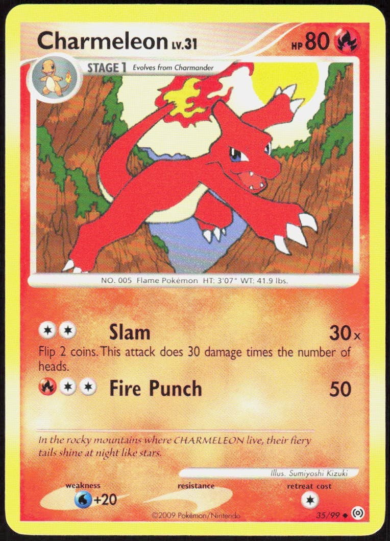 Charmeleon 35/99 Uncommon Arceus LP Pokemon