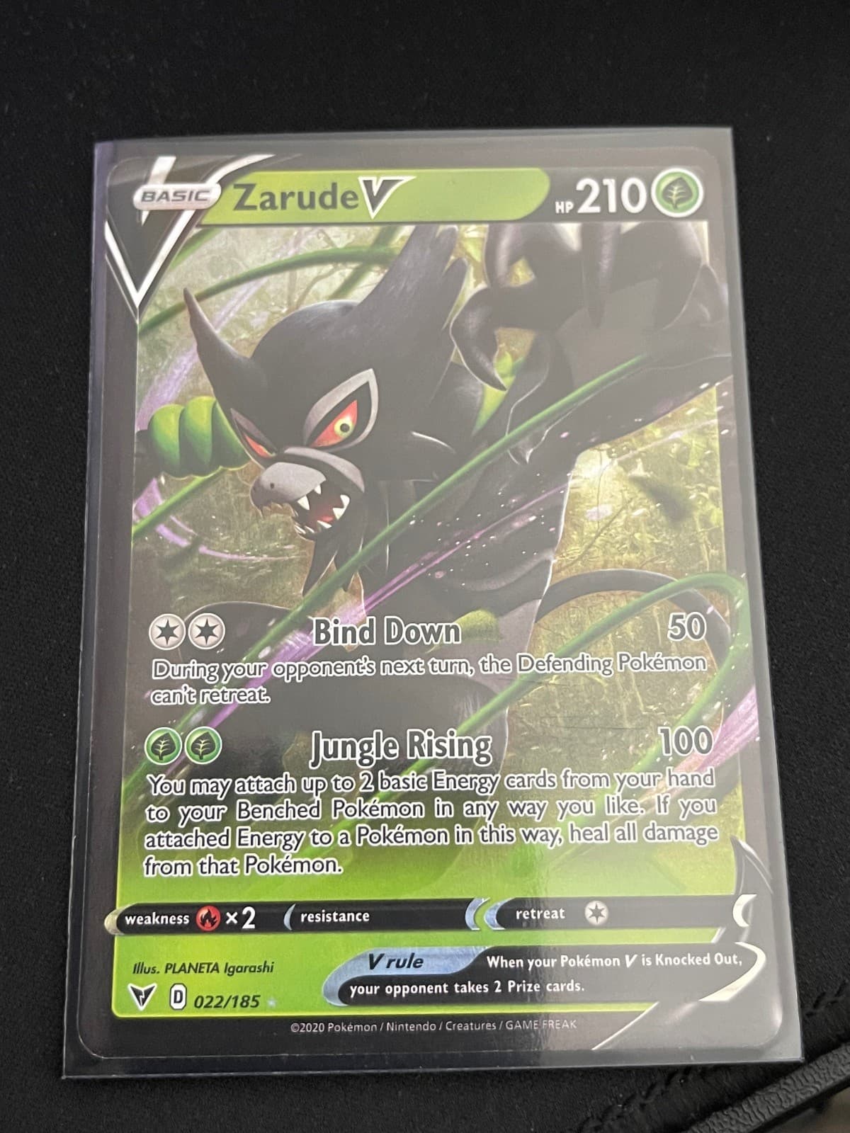 Zarude V 022/185 Holo Ultra Rare Vivid Voltage Pokemon Near Mint
