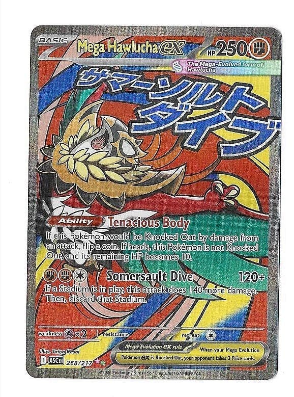 Mega Hawlucha ex 268/217 Attack Rare Ascended Heroes Pokemon English NM