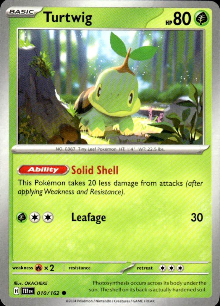 Turtwig Temporal Forces 010/162 Common Pokémon — English Near Mint