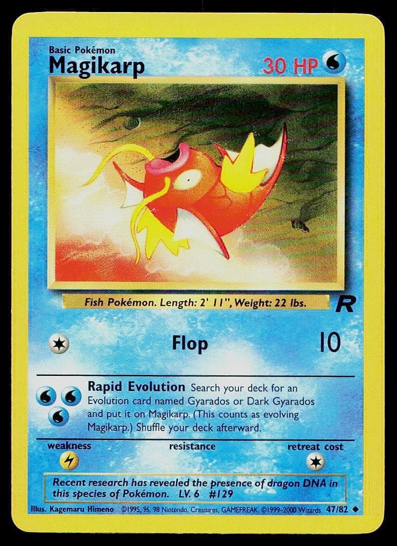 Pokemon Card Team Rocket Magikarp 47/82 Unlimited Uncommon
