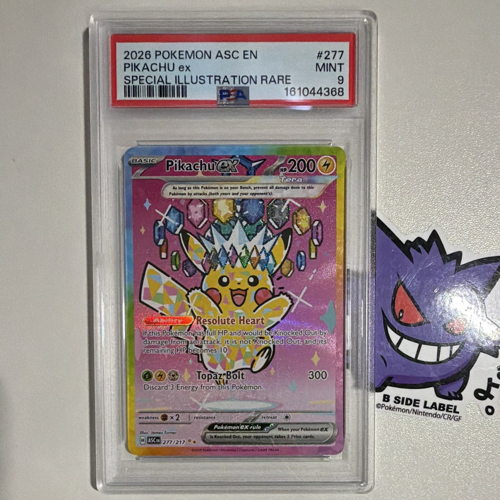 The Pokémon Company Pikachu ex 277/217 ASC SIR Holo EN PSA 9